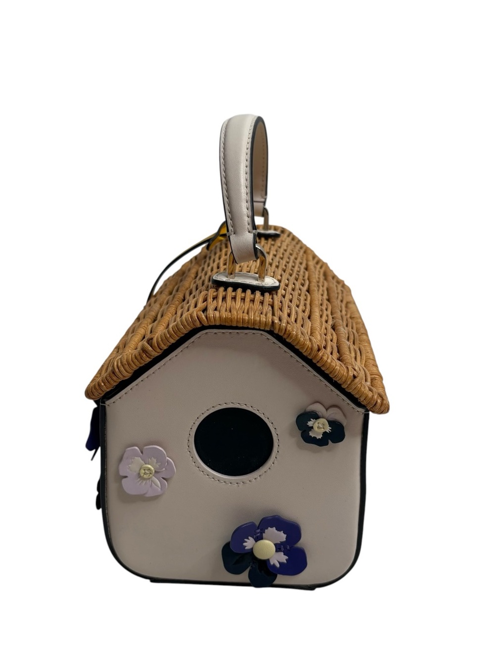 KATE SPADE Wild Petal Birdhouse Crossbody Handbag in Cream and Tan NWOT - Picture 4 of 8